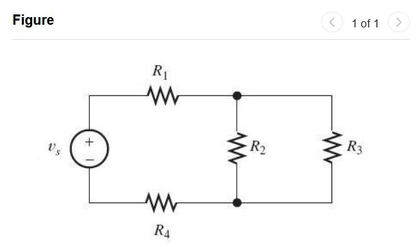 Solved Figure 1 of 1 RI + R2 R3 R4 Part A Determine the | Chegg.com