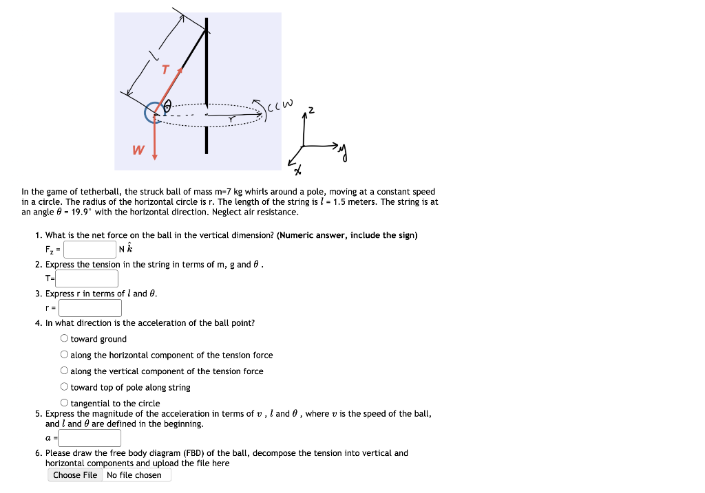 Solved In the game of tetherball, a 1.25-m rope connects a