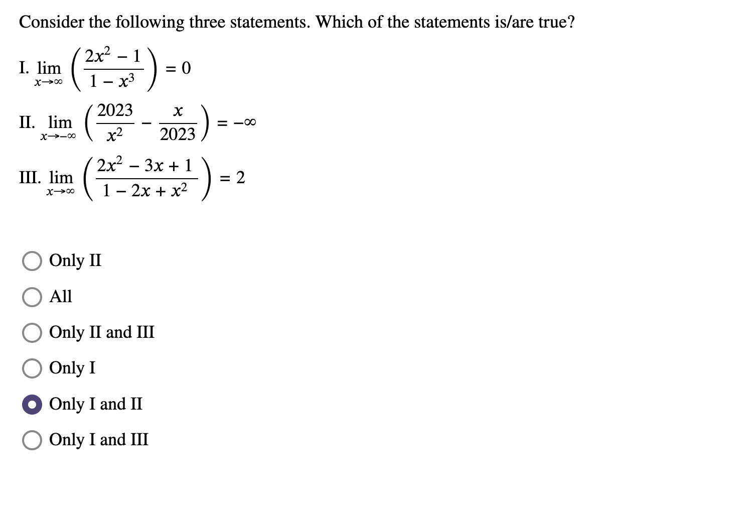 Solved Consider the following three statements. Which of | Chegg.com
