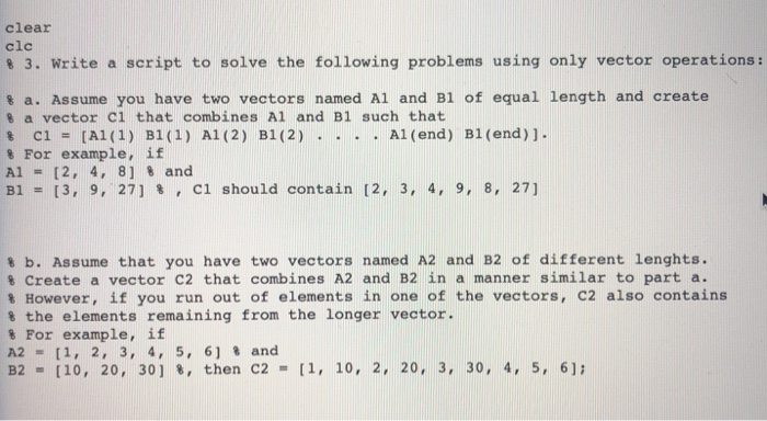 Solved clear clc 3. write a seript to solve the following | Chegg.com
