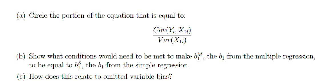 Write down the formula forb1in the | Chegg.com