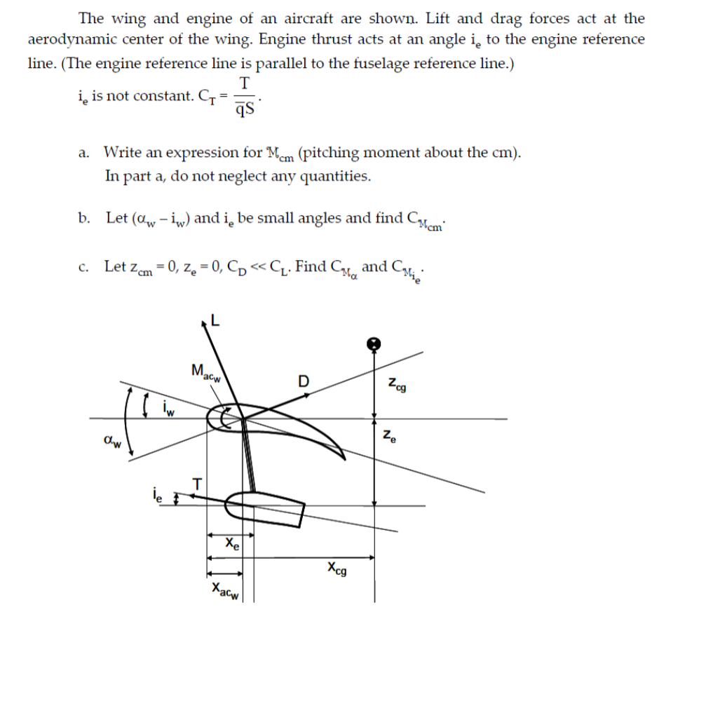 Solved The wing and engine of an aircraft are shown. Lift | Chegg.com
