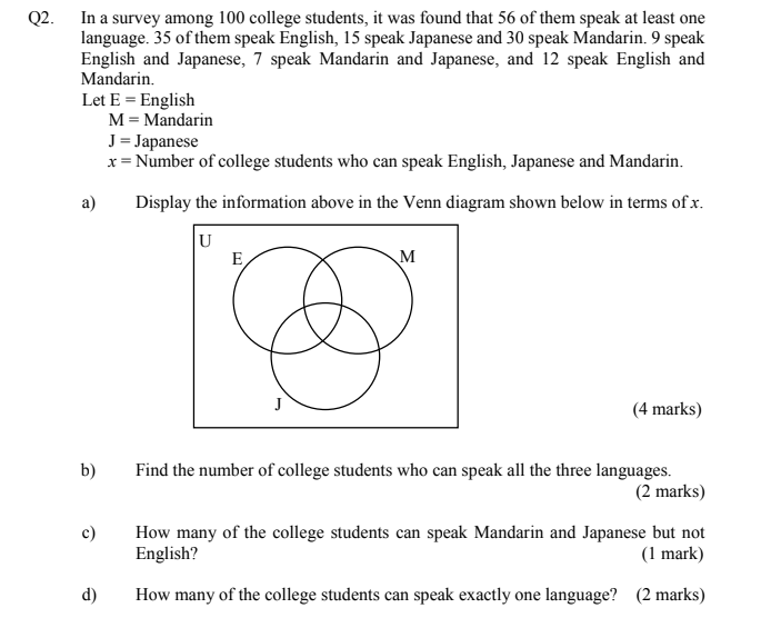 Solved Q2 In A Survey Among 100 College Students It Was Chegg Com