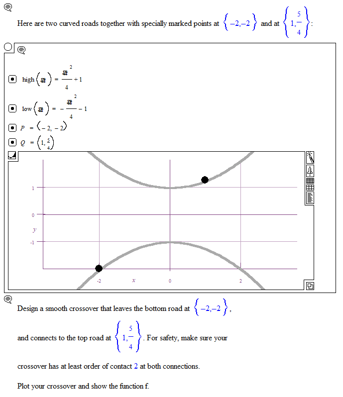 Solved Here are two curved roads together with specially | Chegg.com