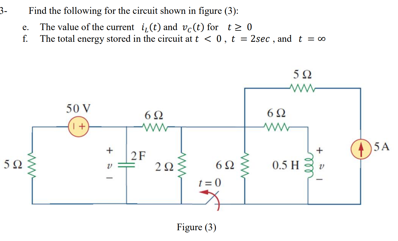 Solved 3- E. Find The Following For The Circuit Shown In | Chegg.com