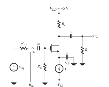 Solved 10. The MOSFET in the circuit of the figure 10 shown | Chegg.com