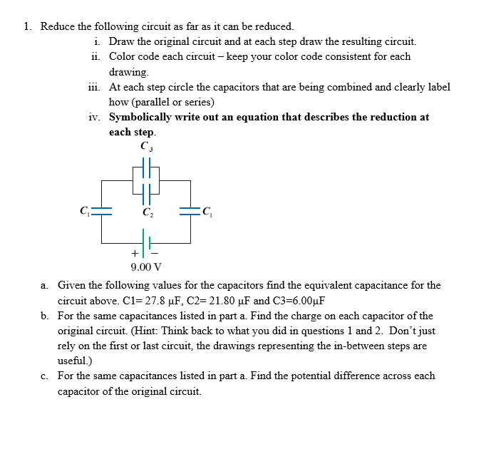 Solved 1. Reduce the following circuit as far as it can be | Chegg.com