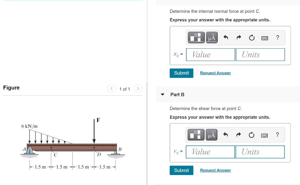 Solved Determine The Internal Normal Force, Shear Force, And | Chegg.com