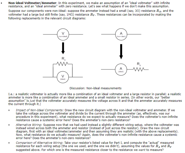 Solved Nonideal Voltmeter/Ammeter In this experiment, we