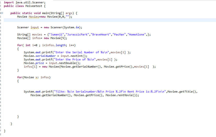 Solved how can i make the program print the infos of all | Chegg.com
