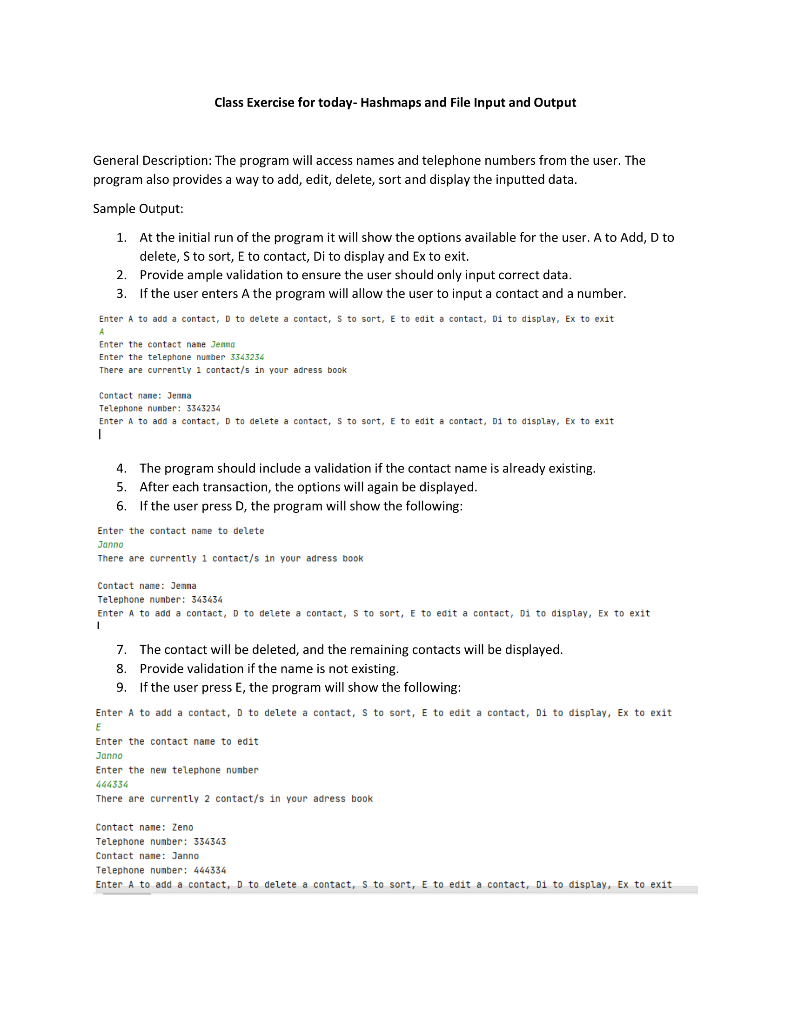 Solved Class Exercise For Today Hashmaps And File Input And Chegg Solved Class Exercise For Today Hashmaps And File Input And Chegg