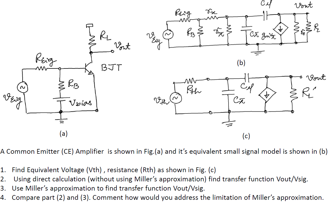 Solved Vout Reig Rou -11 RL RB X3 Ct Gmist Vout Sy Reig (b) | Chegg.com