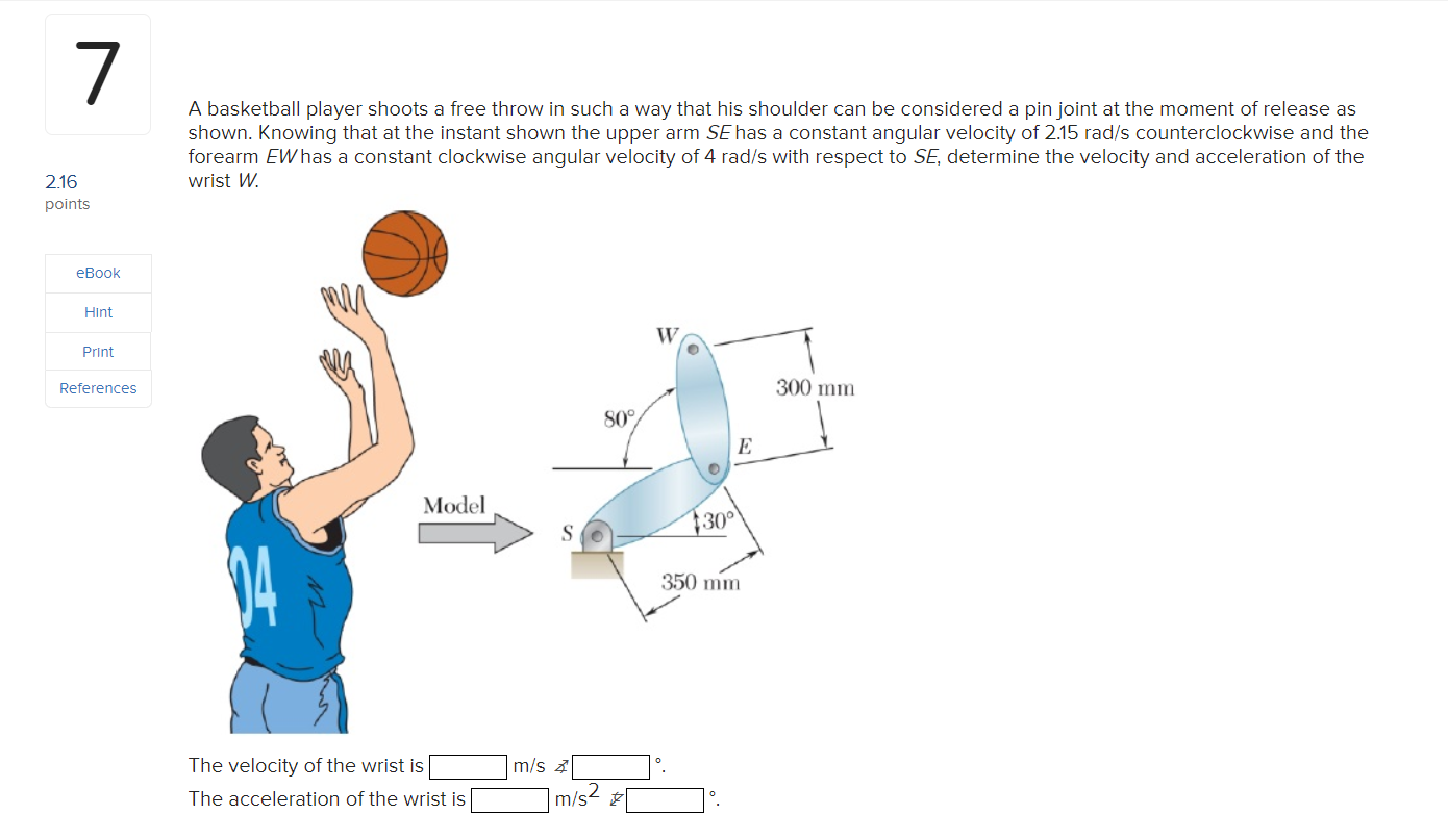 Solved A basketball player shoots a free throw in such a way
