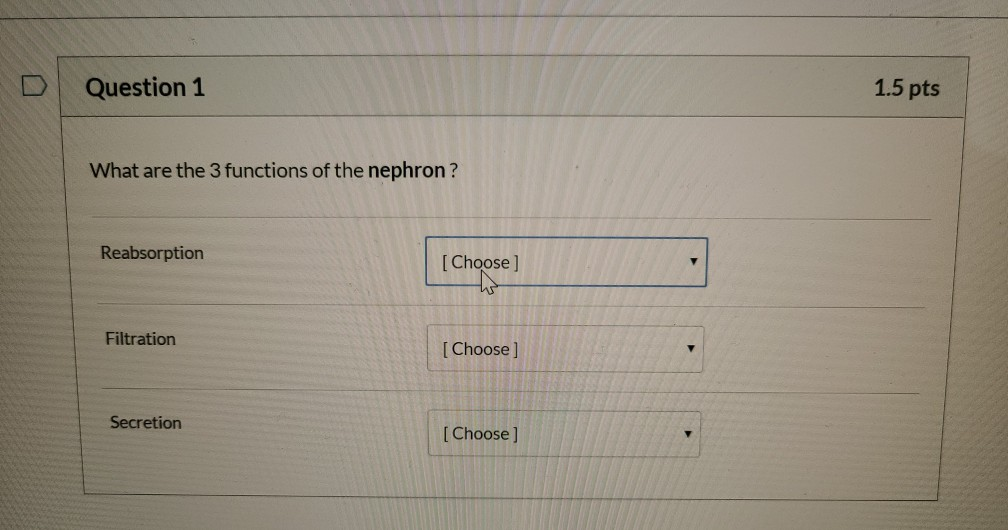 Solved Question 1 1.5 pts What are the 3 functions of the | Chegg.com