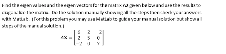 eigen vector assignment