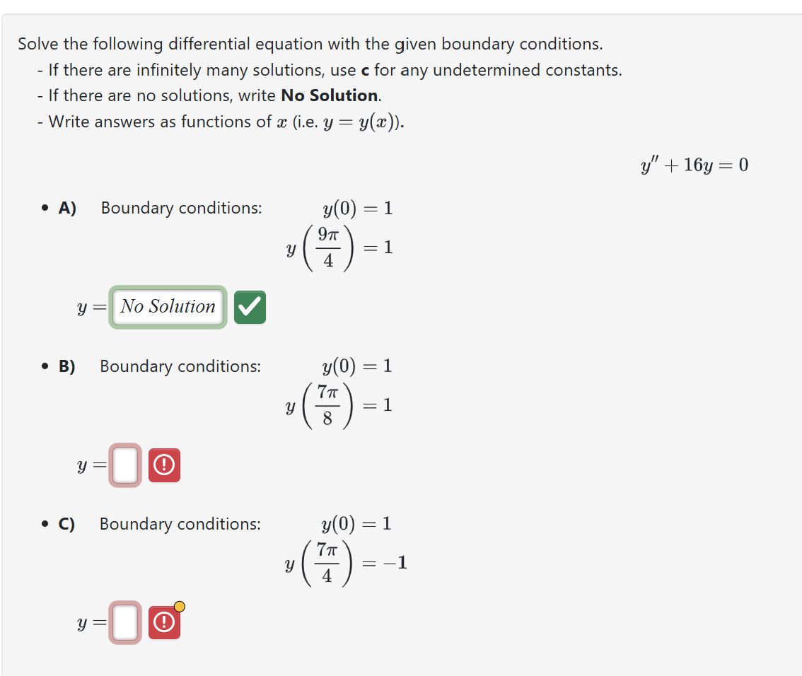 Solved Solve the following differential equation with the