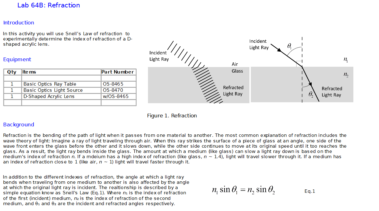 Solved SetUp 1. Place the basic optics light source flat