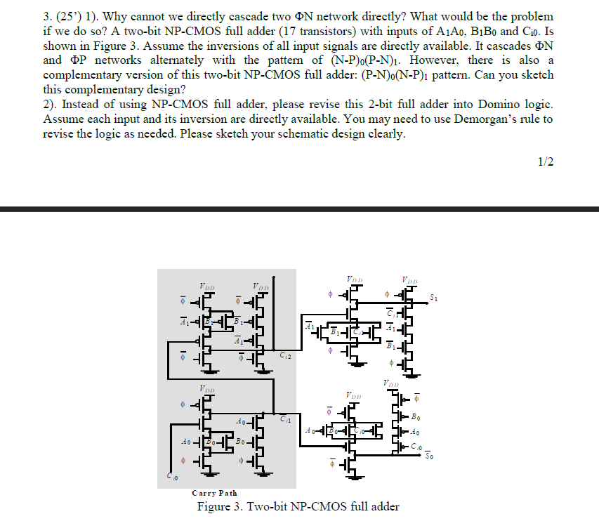 3. (25) 1). Why cannot we directly cascade two N | Chegg.com