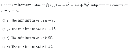 minimum value of x 2 2xy 3y 2 2x 6y 4 is