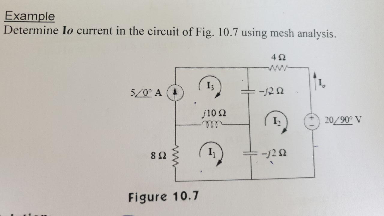 Solved Example Determine Io current in the circuit of Fig. | Chegg.com