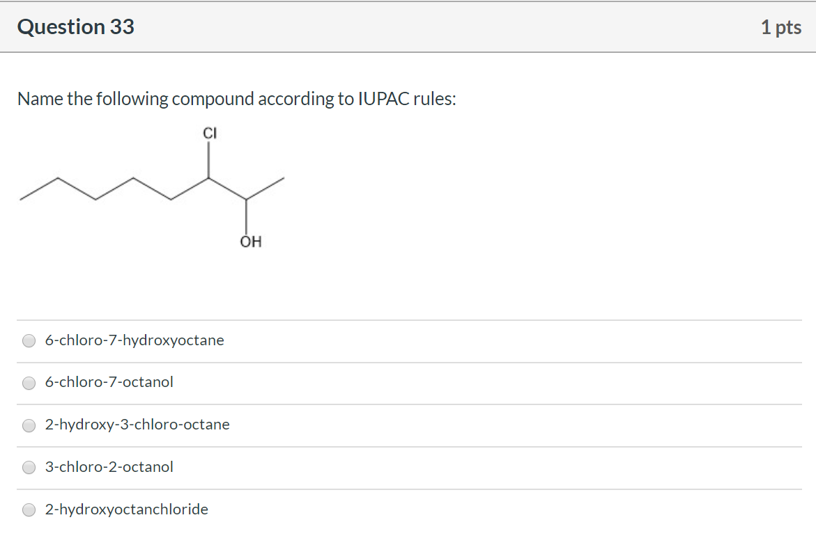 Solved Question 32 1 pts Which of the following compounds is | Chegg.com