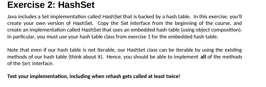 JAVA LANGUAGE: SET INTERFACE: public interface Set | Chegg.com