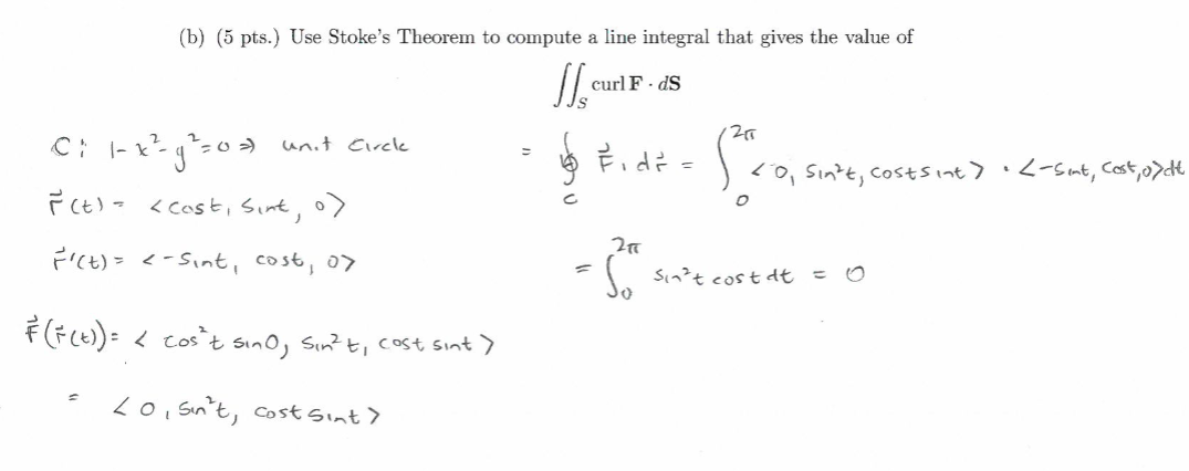 Solved Compute by using curlF and not stokes Theorem. (The | Chegg.com