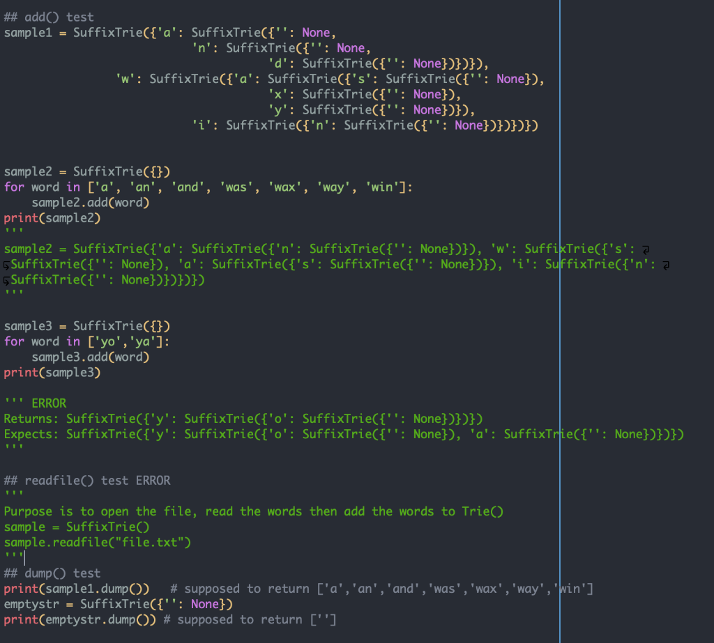 1) HELP: Using Python, I am trying to add words to a | Chegg.com
