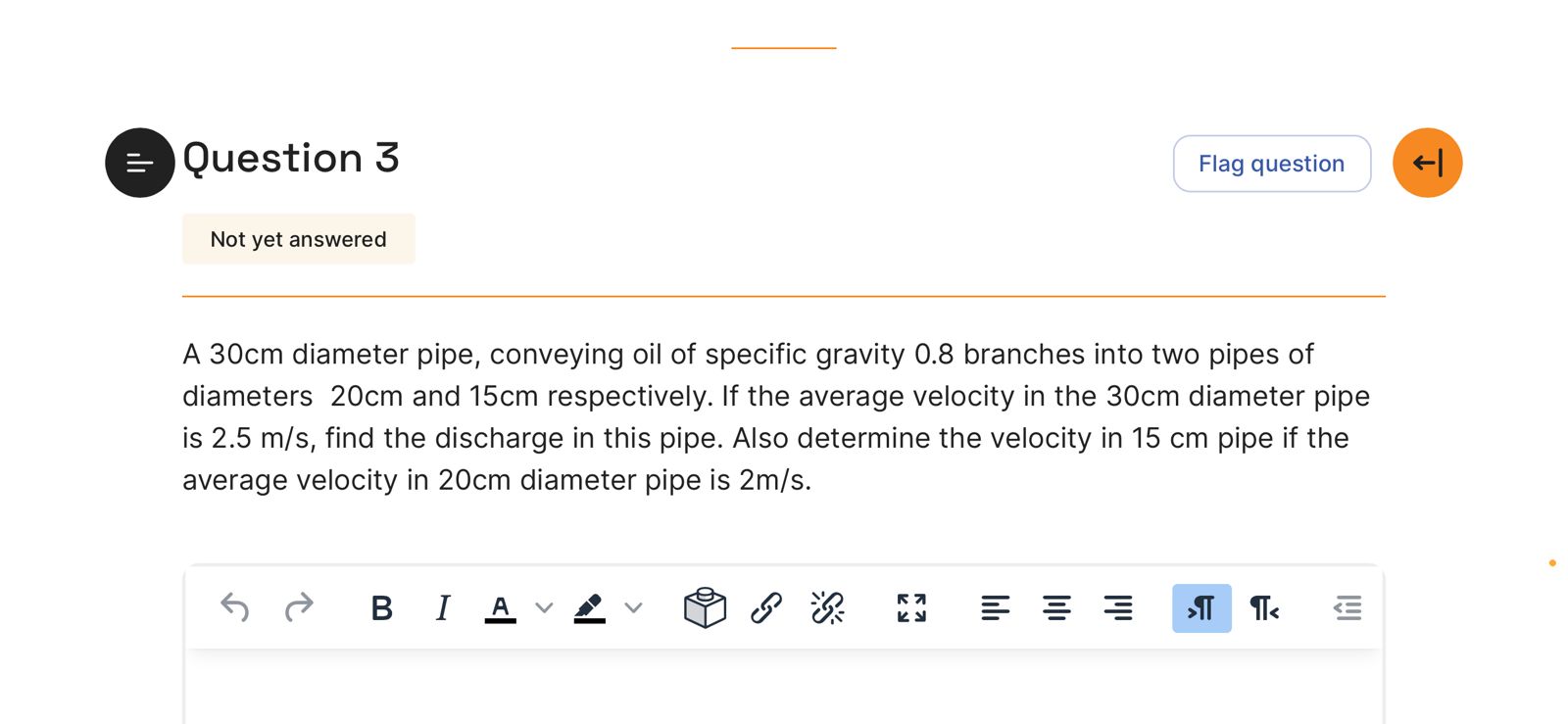 Solved A 30 cm diameter pipe, conveying oil of specific | Chegg.com