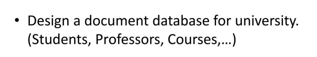 Design a document database for university. (Students, | Chegg.com