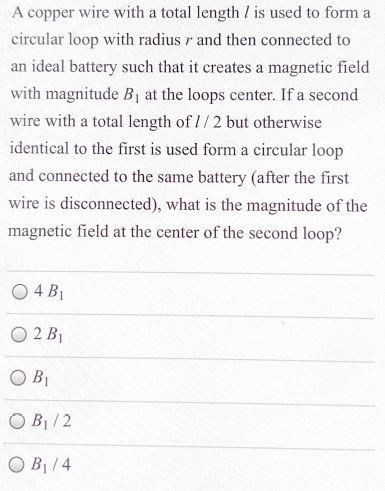 Solved A copper wire with a total length / is used to form a | Chegg.com