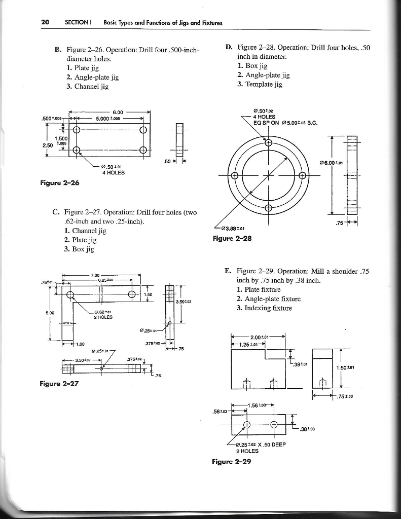Solved 6. Analyze the following part drawings and operations | Chegg.com