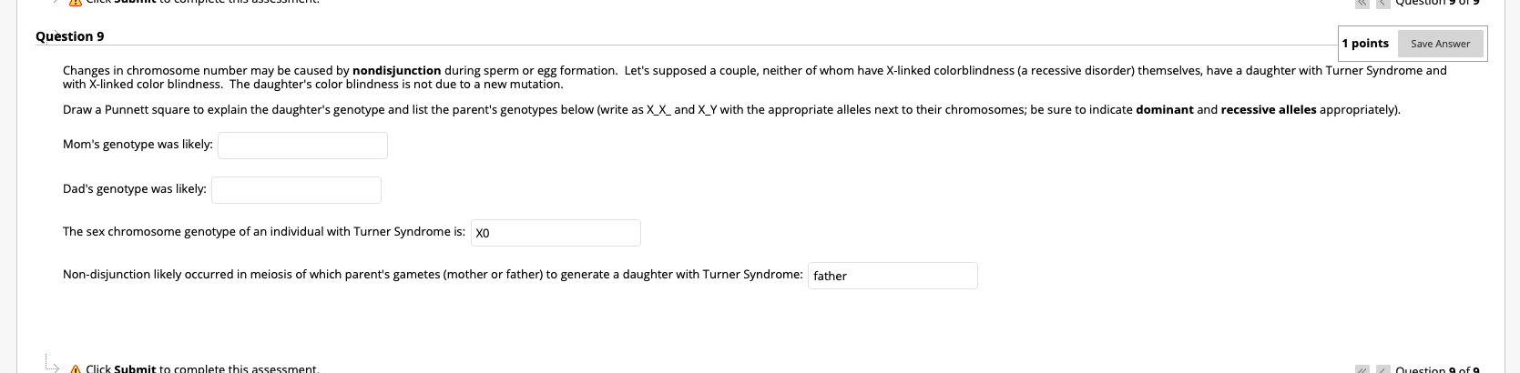 Solved Question 9 1 points Save Answer Changes in chromosome | Chegg.com