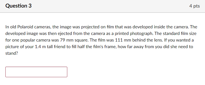 Solved In old Polaroid cameras, the image was projected on | Chegg.com