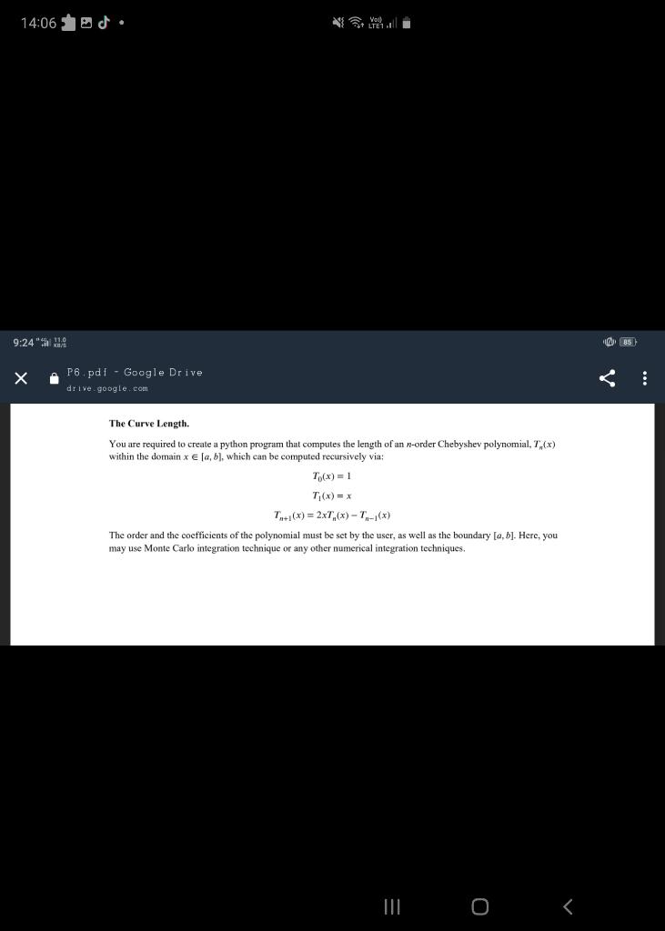 Solved The Curve Length. You are required to create a python | Chegg.com