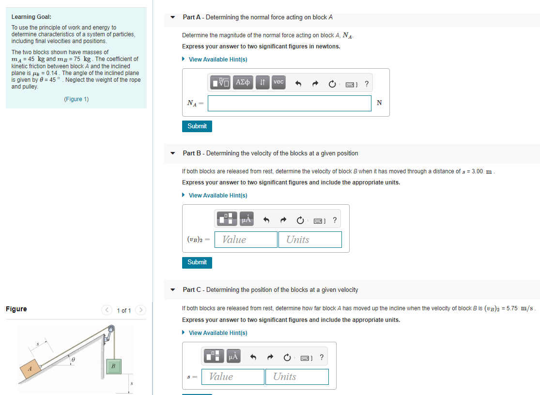 Solved Learning Goal: To Use The Principle Of Work And | Chegg.com