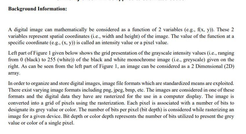 Solved Background Information A Digital Image Can Chegg