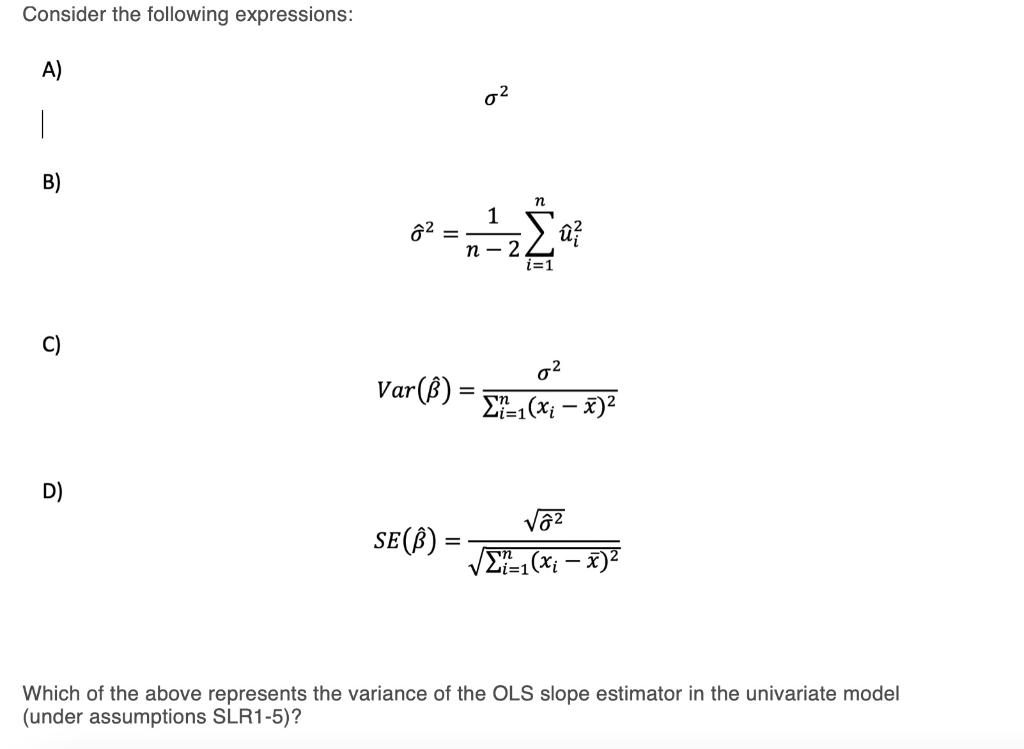 Solved Consider The Following Expressions A 02 1 B N 1 O2 Chegg Com