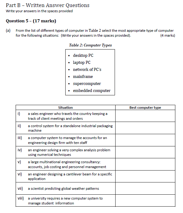 Solved Part B - Written Answer Questions Write your answers | Chegg.com