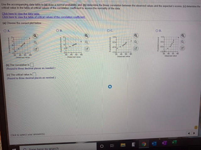 Solved Data Table . Х 1- Index, i 2 3 4 5 6 7 8 Observed | Chegg.com