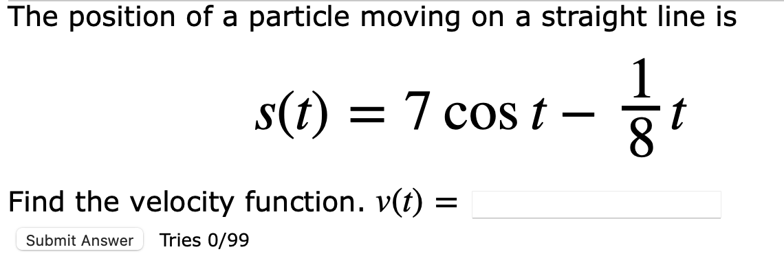 Solved Suppose the position of an object at time τ is given | Chegg.com