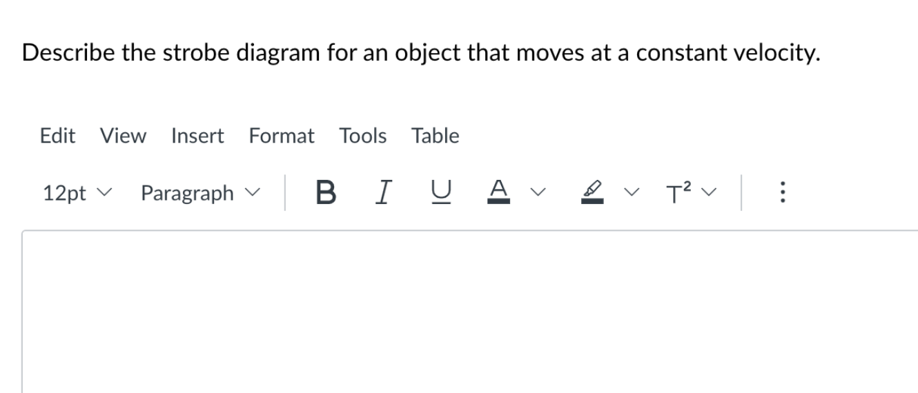 Solved Describe the strobe diagram for an object that moves | Chegg.com