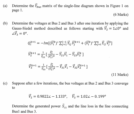 Solved Consider the power system shown in Figure 1. The line | Chegg.com