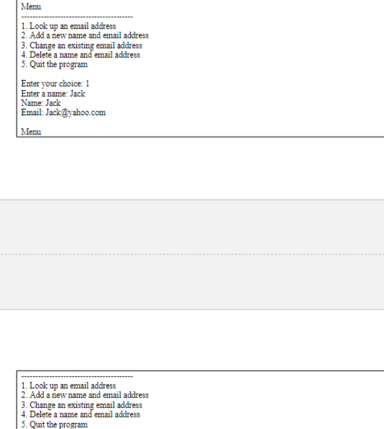 Solved The program should display a menu that lets the user | Chegg.com