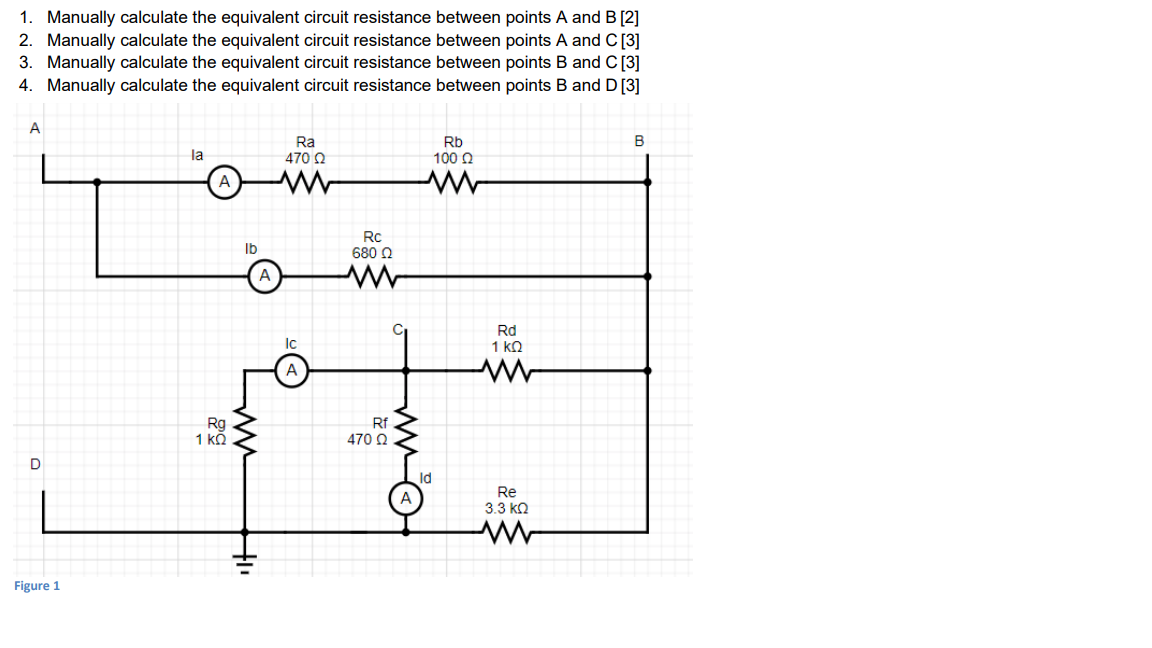 Solved 1. Manually Calculate The Equivalent Circuit | Chegg.com