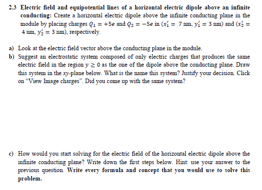 Solved 2.3 Electric field and equipotential lines of a | Chegg.com