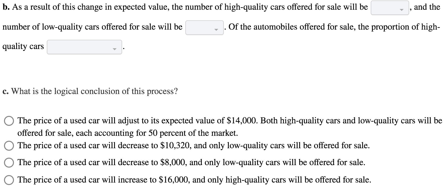Solved Car buyers value a highquality used car at 16,000