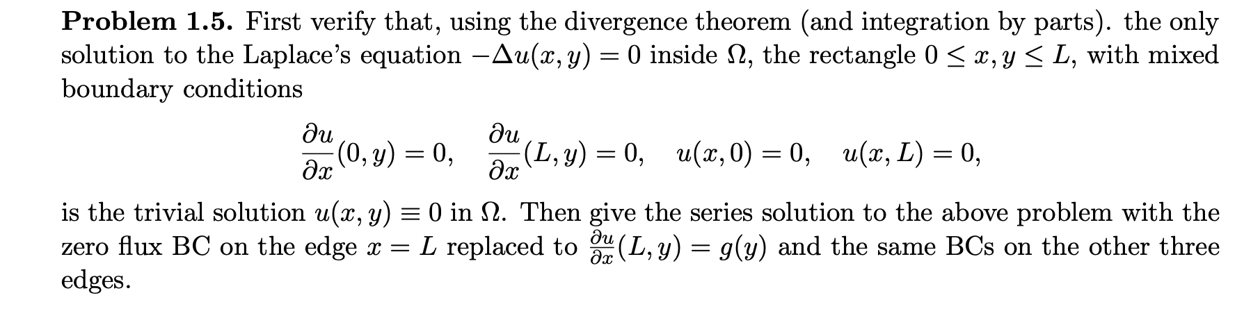 Solved Problem 1.5. First verify that, using the divergence | Chegg.com