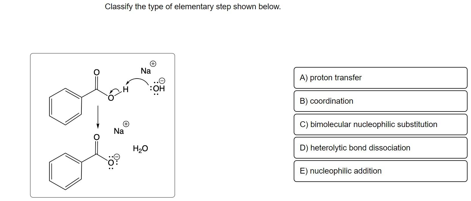 Solved Classify the type of elementary step shown