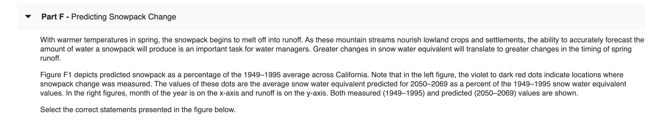 Solved Part E - Snow Water Equivalent in Western States How | Chegg.com